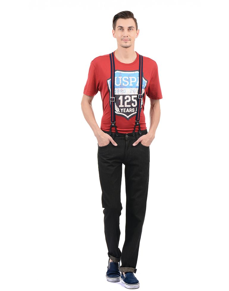 U.S. Polo Assn. Men Casual Wear Solid Jeans